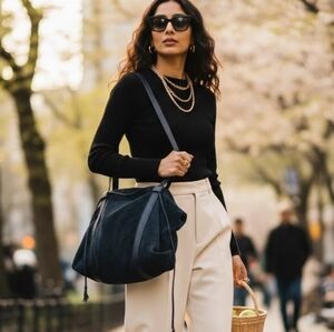 Karnig Mann Boho Blue Suede Bag